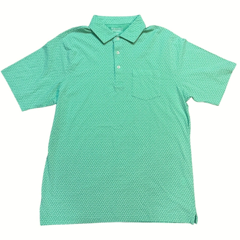 Fennec‎ (Green) Sunwashed Floral Polo Shirt Mens Large